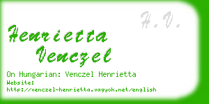 henrietta venczel business card